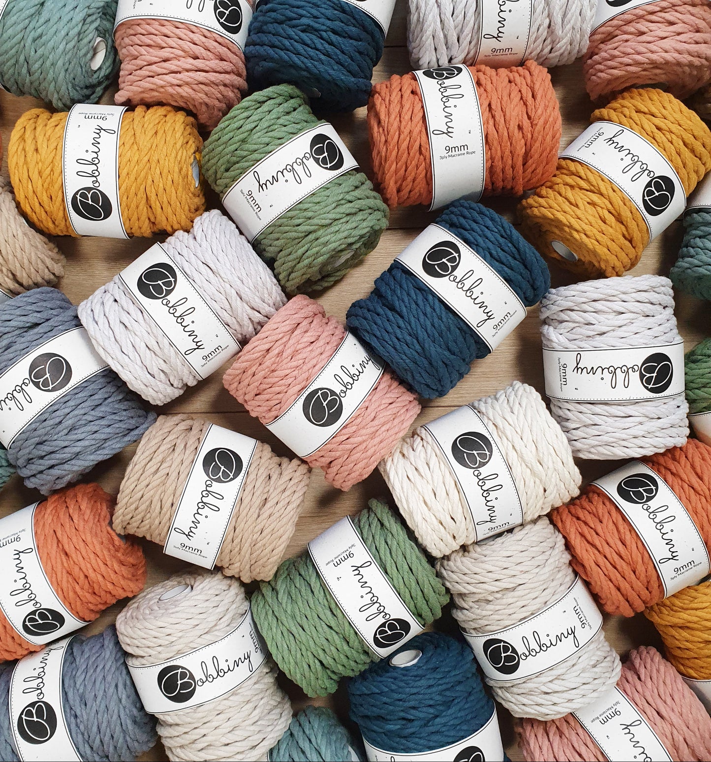 Makramee-Kordel 3Ply 9 mm - Eucalyptus Green