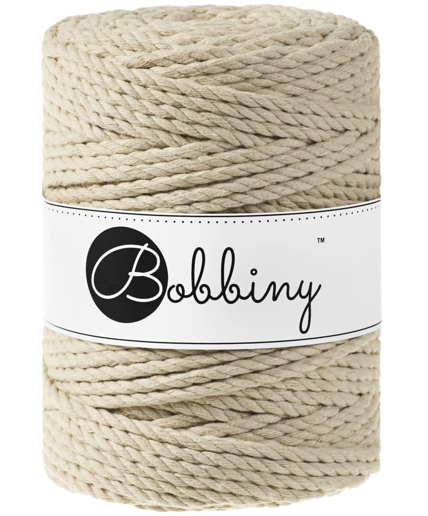 Makramee-Kordel 3Ply 5 mm - Beige