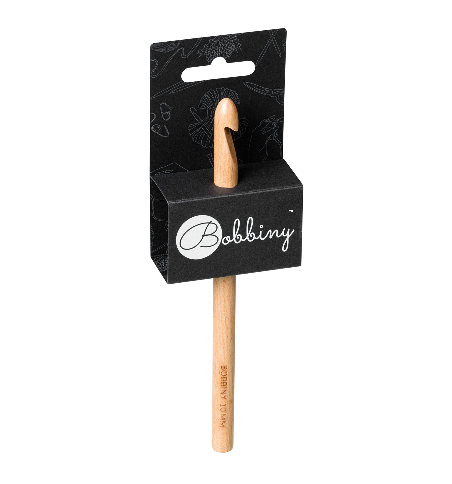 Häkelnadel Bobbiny aus Buchenholz