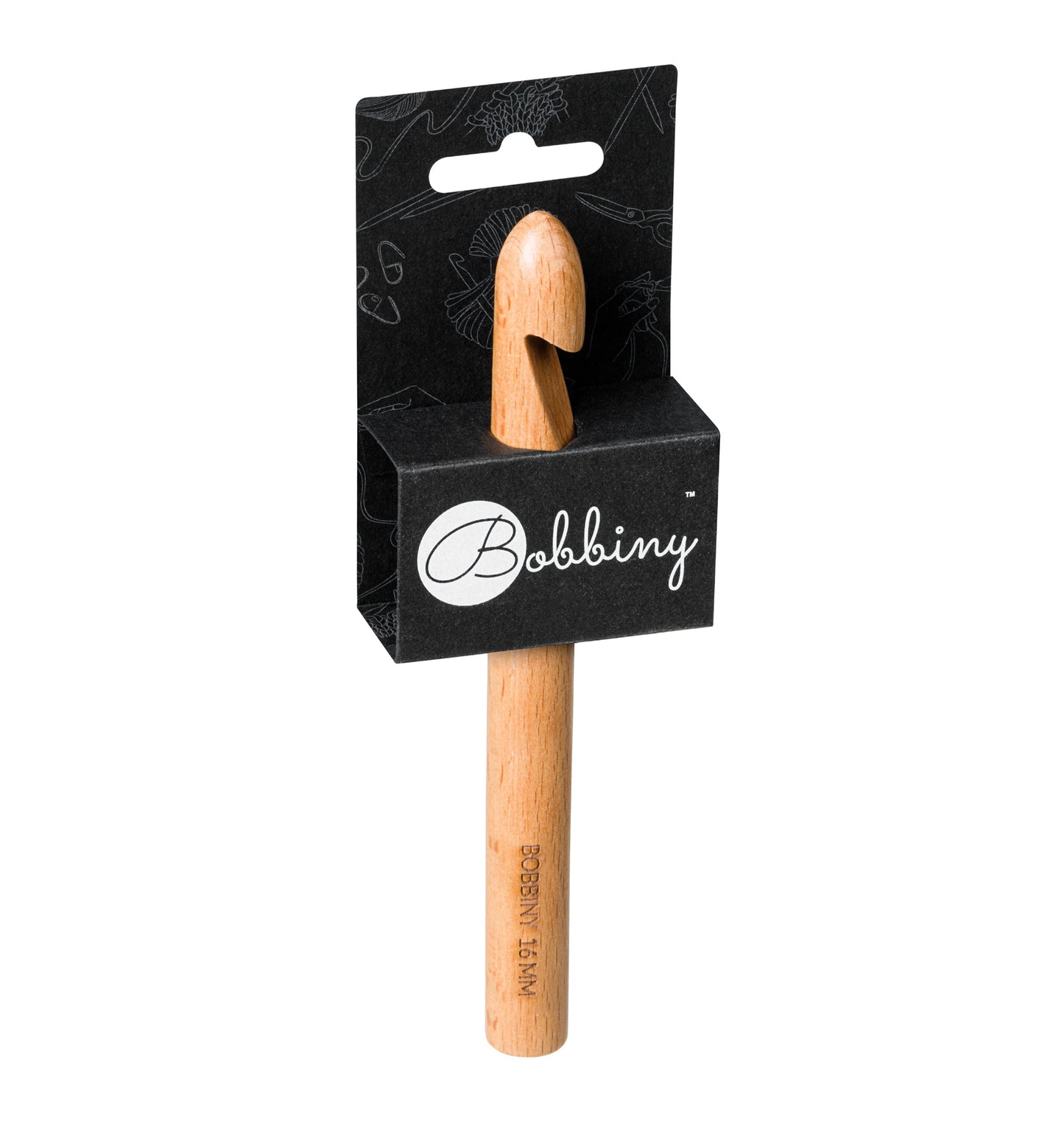 Häkelnadel Bobbiny aus Buchenholz
