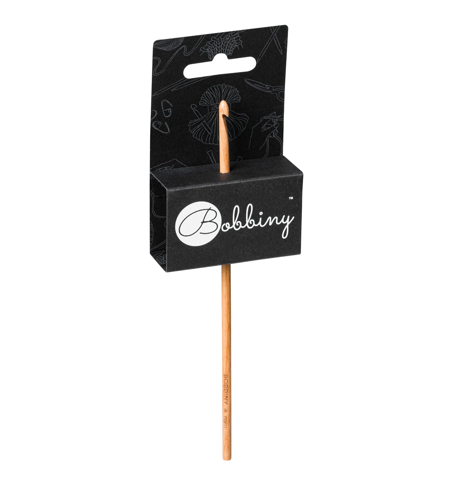Häkelnadel Bobbiny aus Buchenholz