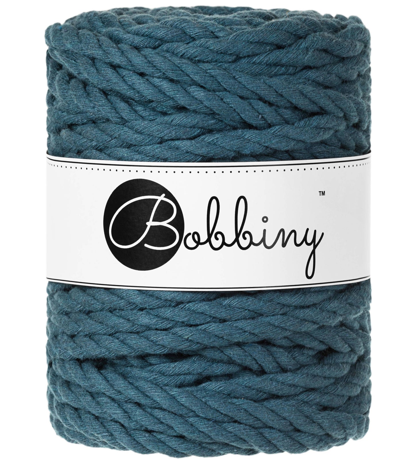 Makramee-Kordel 3Ply 9 mm - Peacock Blue