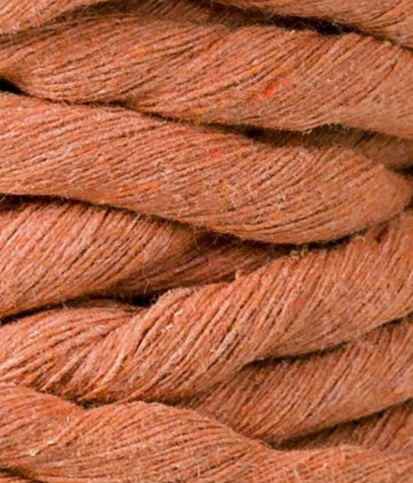 Makramee-Kordel gedreht 9 mm - Terracotta (Meterware)