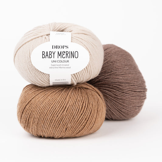 Baby Merino - 62 mittelbraun
