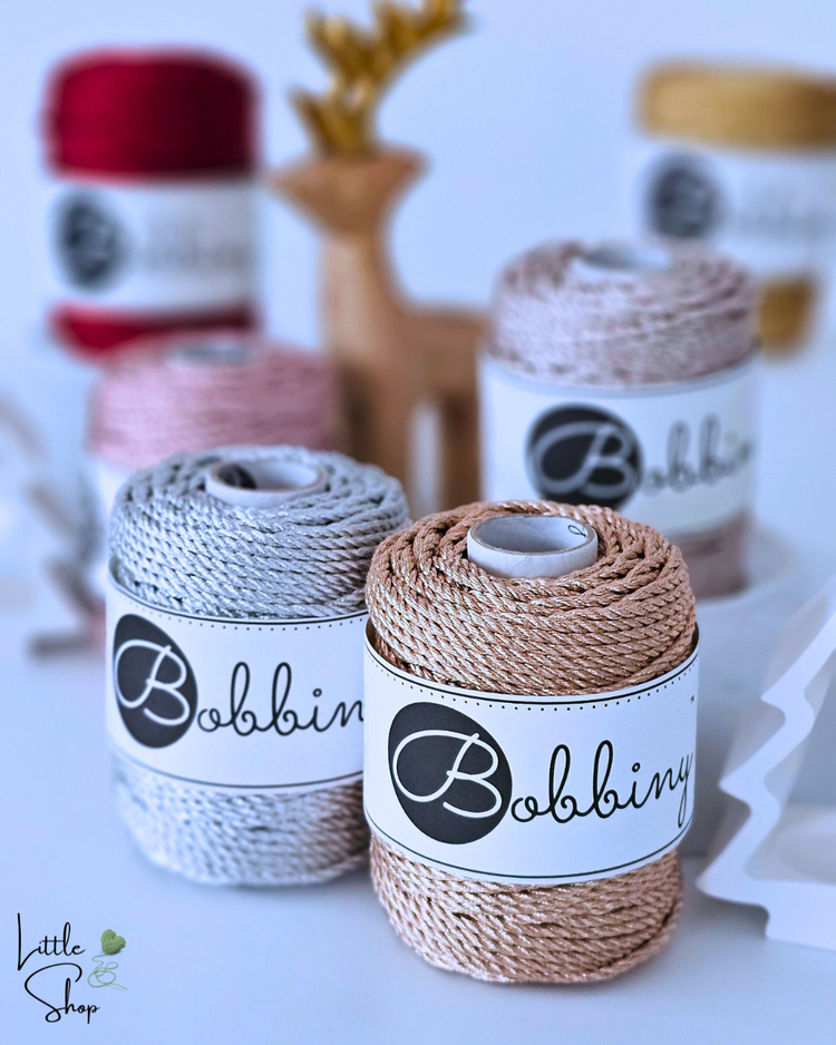 Makramee-Kordel 3PLY 3 mm Metallic