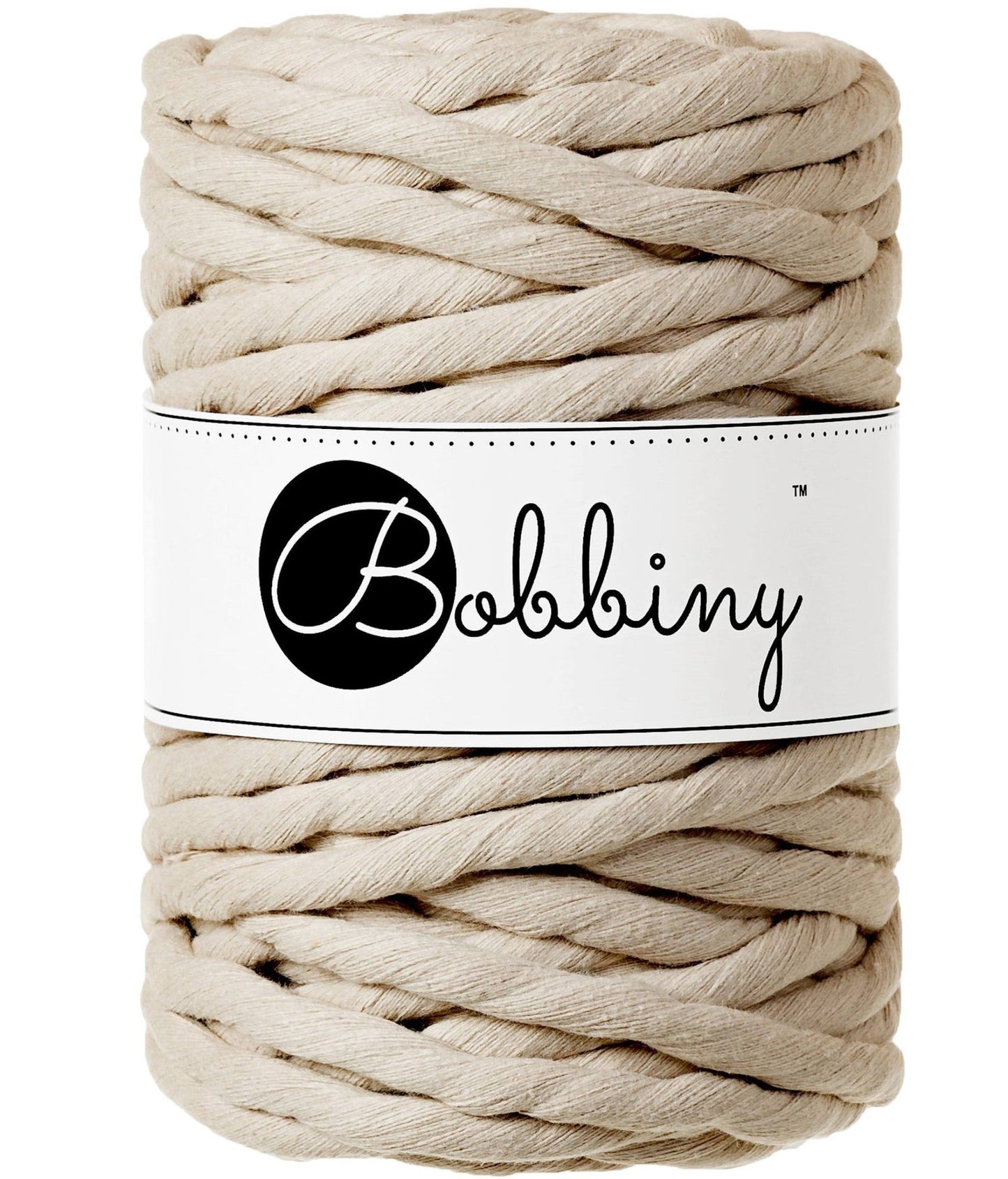 Makramee-Kordel gedreht 9 mm - Beige