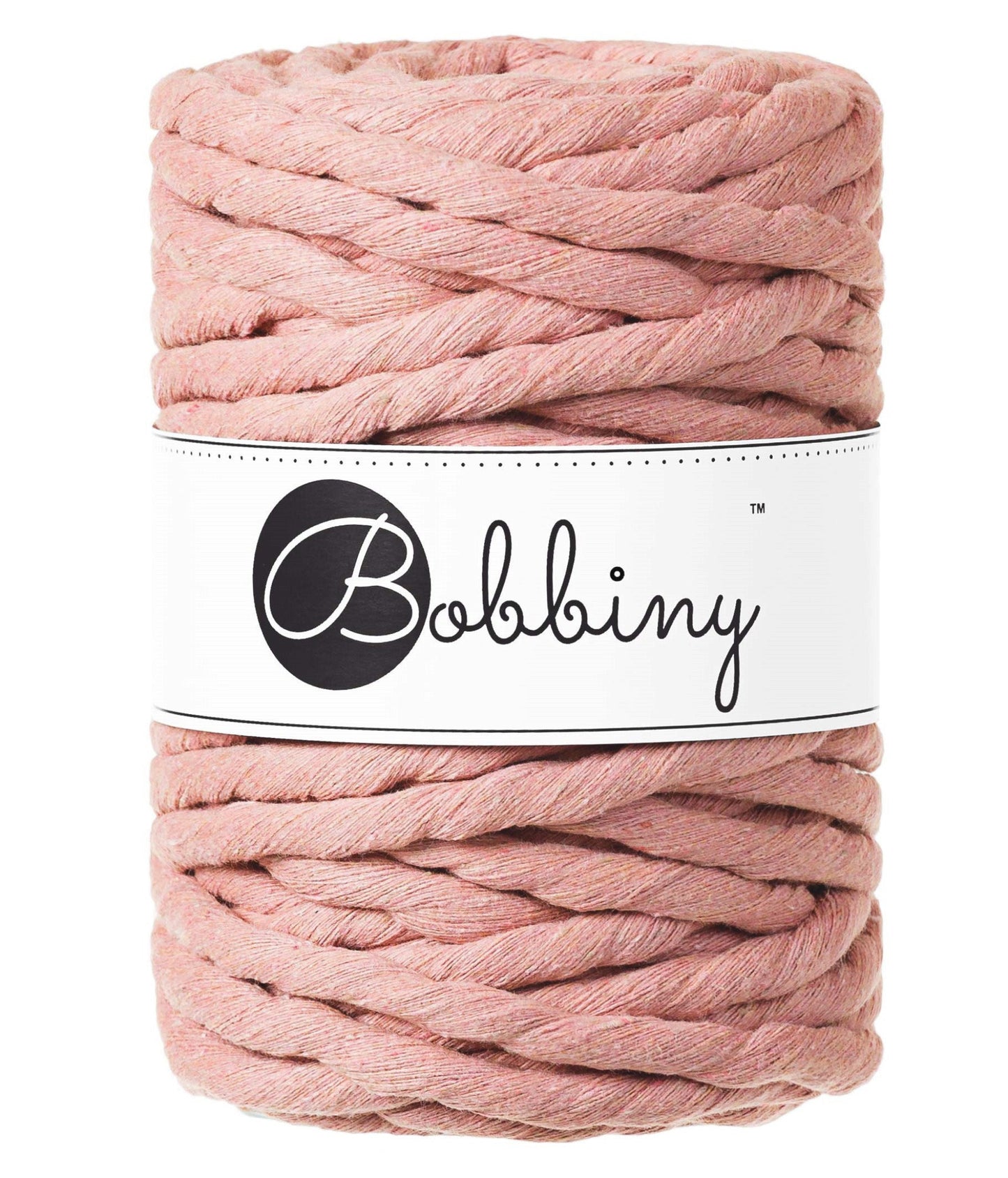 Makramee-Kordel gedreht 9 mm - Blush