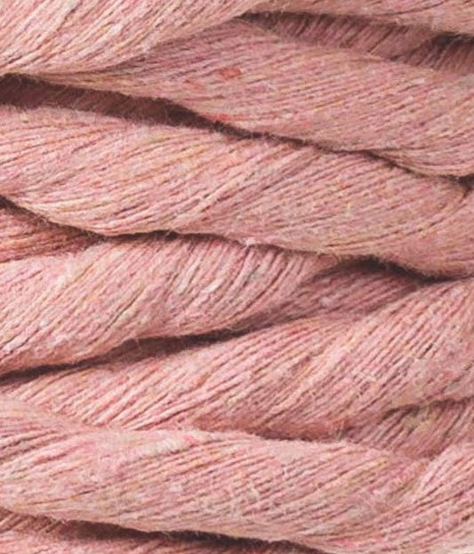 Makramee-Kordel gedreht 9 mm - Blush