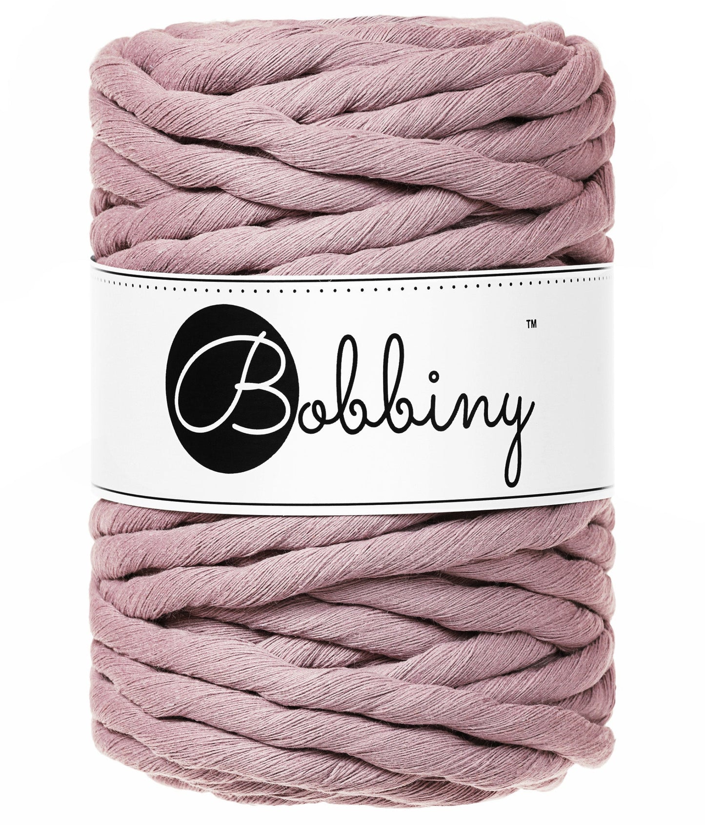 Makramee-Kordel gedreht 9 mm - Mauve