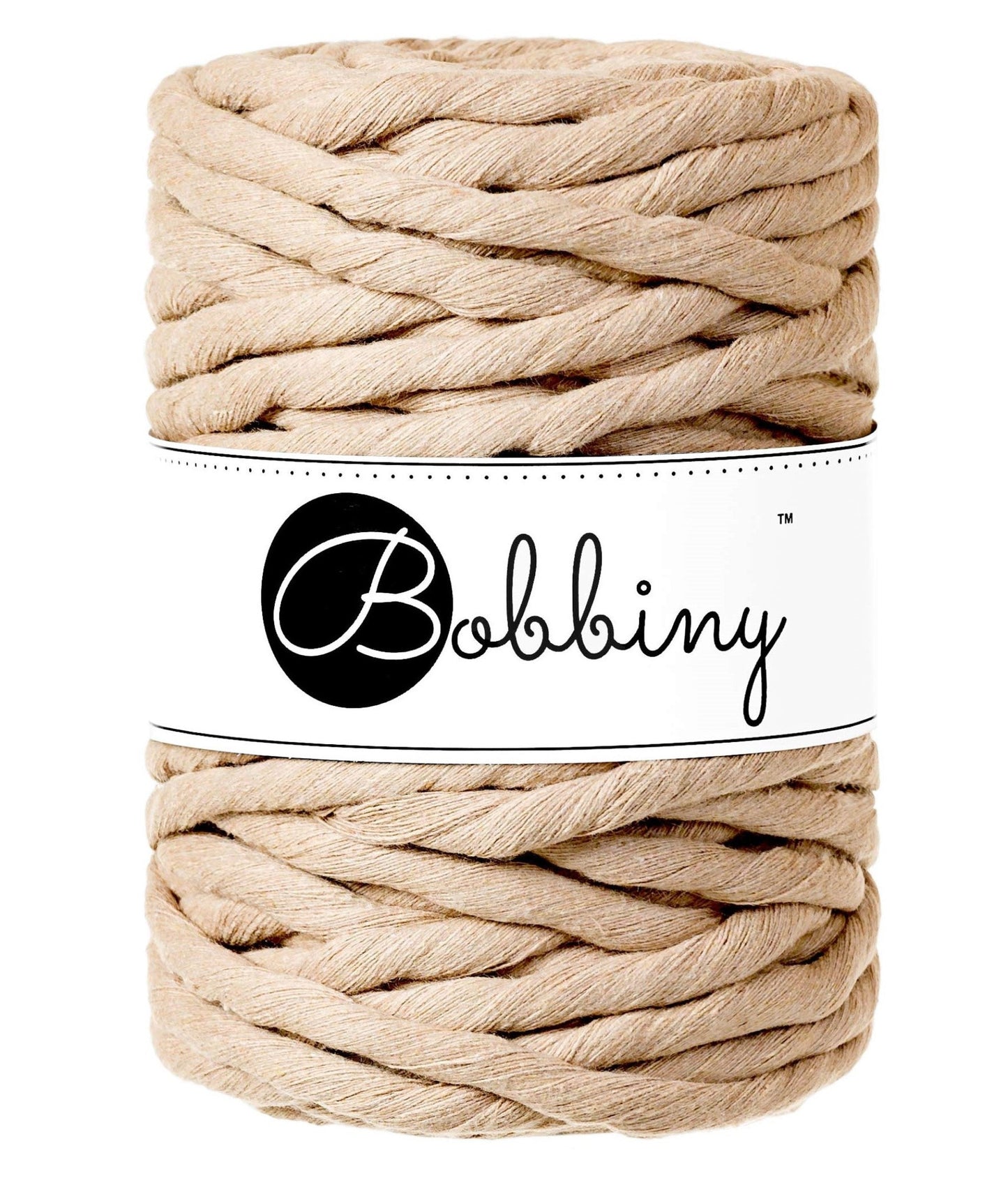 Makramee-Kordel gedreht 9 mm - Sand