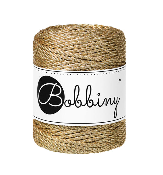 Makramee-Kordel 3Ply 3 mm - Satin Gold