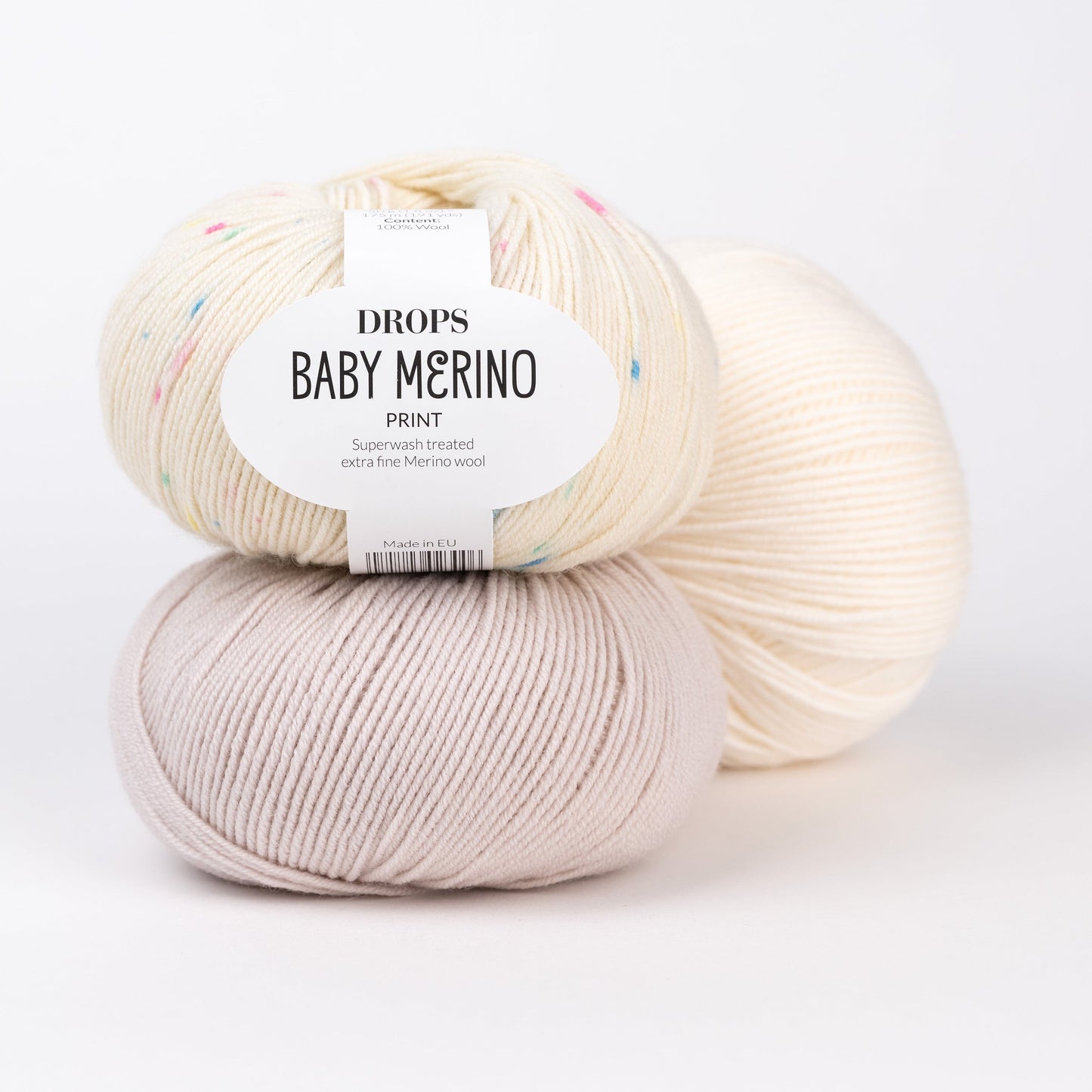 Baby Merino - 106 konfetticreme (print)